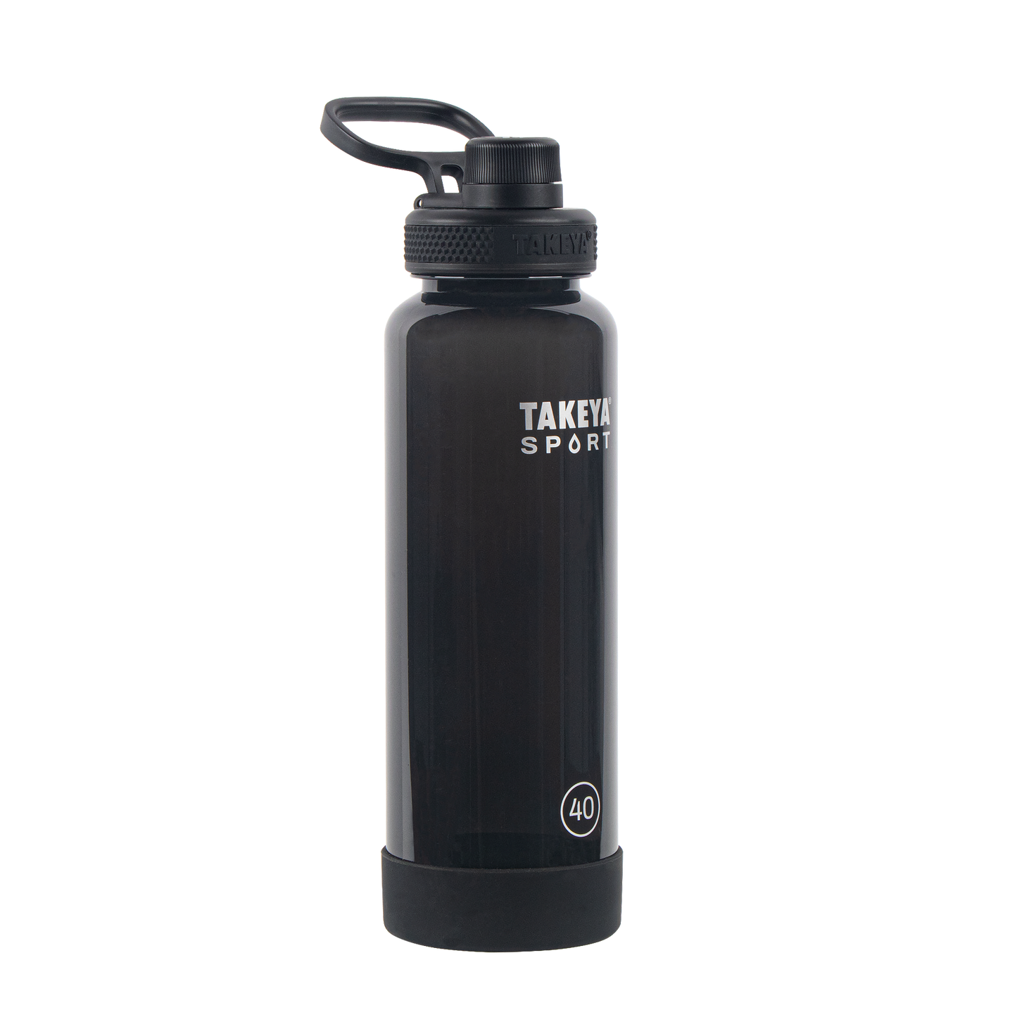 tritan-sport-water-bottle-with-spout-lid-d4 52023-TKS-Tritan-Spout-40-GrandSlamBlack-frontangle.png
