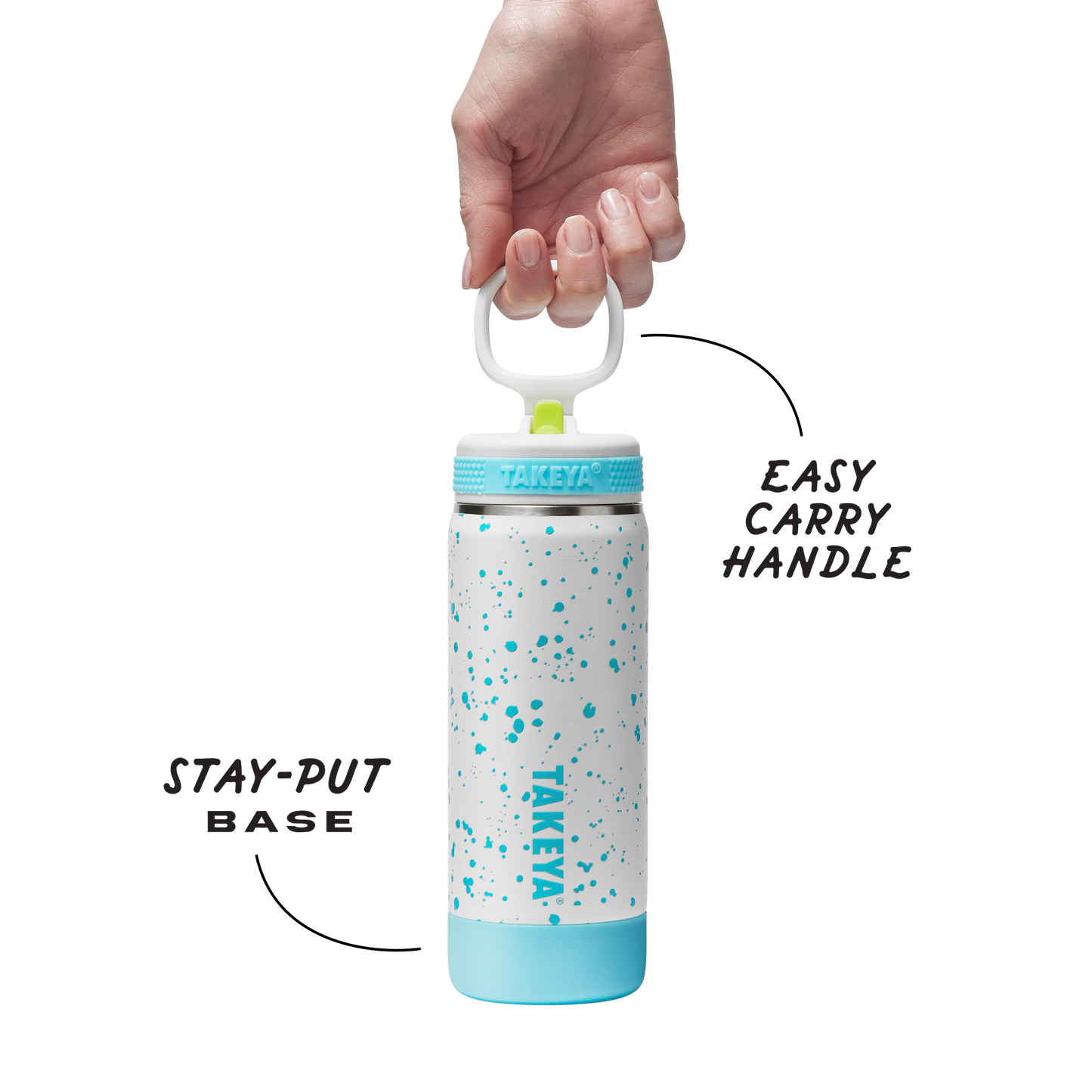 glow-in-the-dark-sport-kids-water-bottle-confetti-with-straw-lid-v1 TKS_SP25_CoreKidsGIDConfetti_StwBtl_CloudGlow_18oz_51368_v3_sRGB-Callout.png